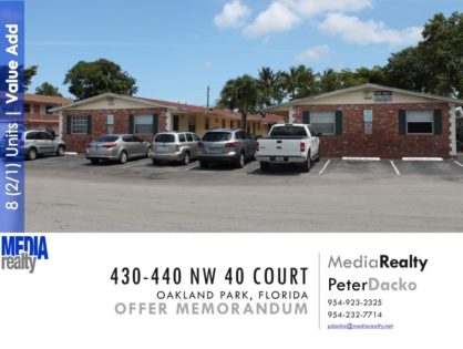 Done Deal | 8 Two Bedroom Apartments | Value Add | Oakland Park