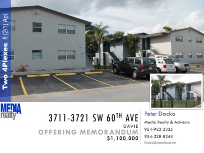 2 Contiguous and Renovated 4plexes | Davie, FL |  Done Deal