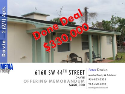 Done Deal | Davie Duplex | Sold Call Cash
