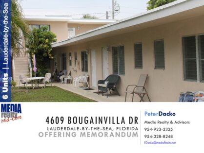 6 plex in Charming Lauderdale by the Sea | Close to Beach | 4609 Bougainvilla Dr