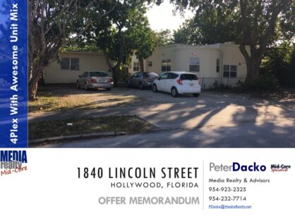 4plex with Awesome Unit Mix | Covered Land Play | Hollywood | 1840 Lincoln St