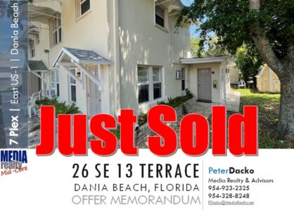 Done Deal | Value Add | 7plex | East of US 1 | Dania Beach | 26 SE 13 Terrace