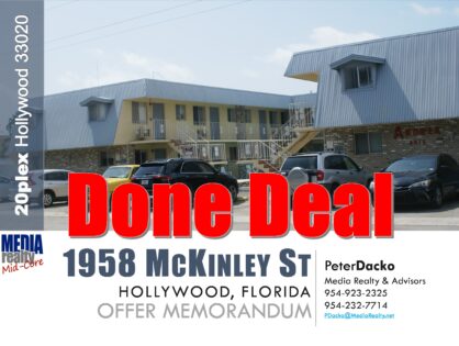 Done Deal | 1958 McKinley St, Hollywood | 20 Apartments | Represented Buyer and Seller