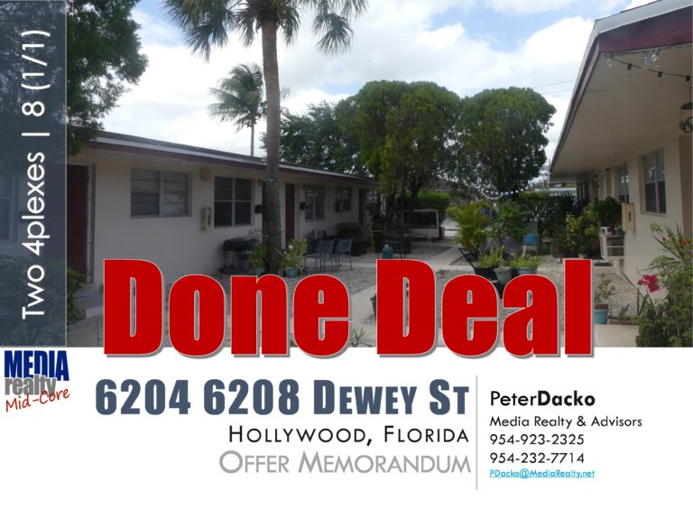 Done Deal | Two Contiguous Fourplexes | Hollywood | Value Add Opportunity