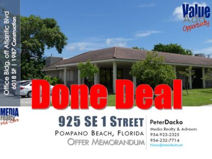 Office Building | Pompano Beach- Just Off of Atlantic Blvd | Value Add or Owner User