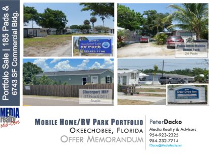 Value Add | Four Mobile Home/RV Parks | 175 Units | Okeechobee, FL