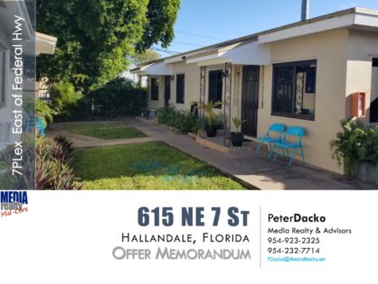 Hallandale | East of Federal Highway | 7plex Well Maintained and Located in the Heart of the Mixed-Use US-1 District