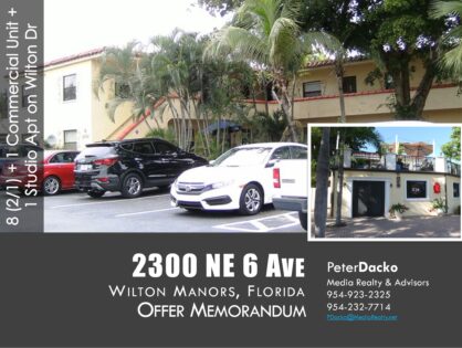 Estate Sale | Wilton Manors A&E District Gem | Prime Location + Above-Market Cap Rate! | 9 Units & Commercial Unit on Wilton Drive